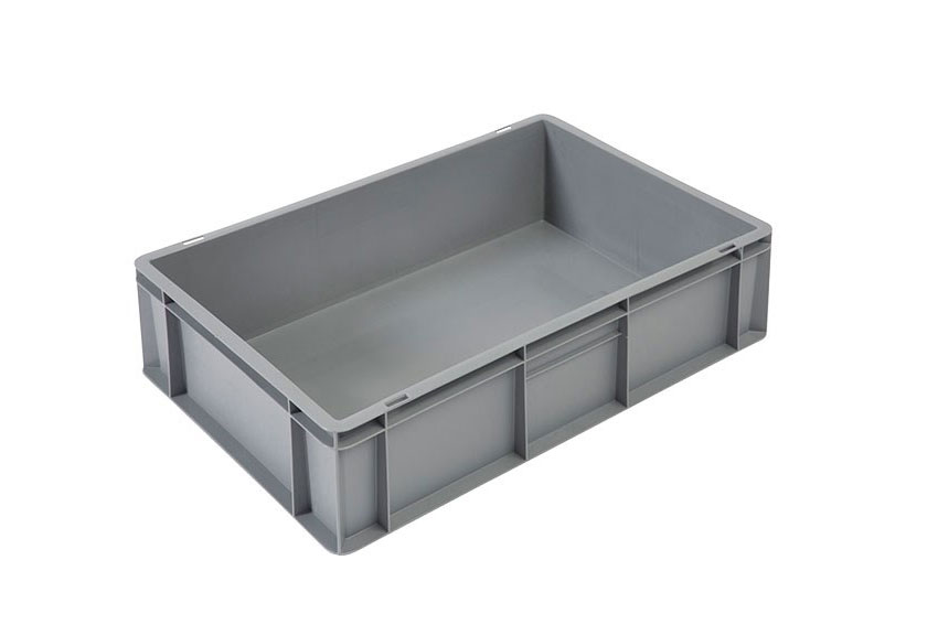 EN Stacking bin Budget Grey 30l - 600x400x170mm - closed sides and bottom - closed handles 