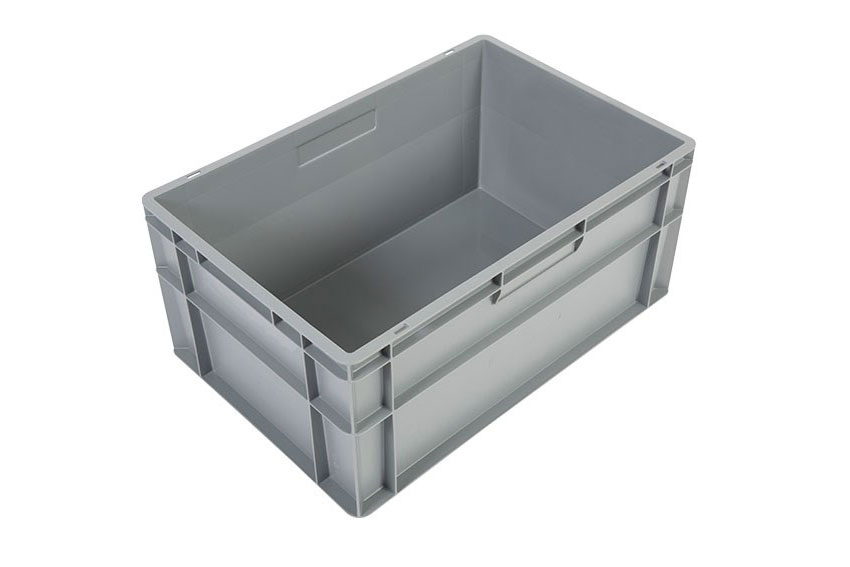 EN Bac gerbable Budget Grey 52l - 600x400x270mm - parois et fond fermés - poignées fermées 