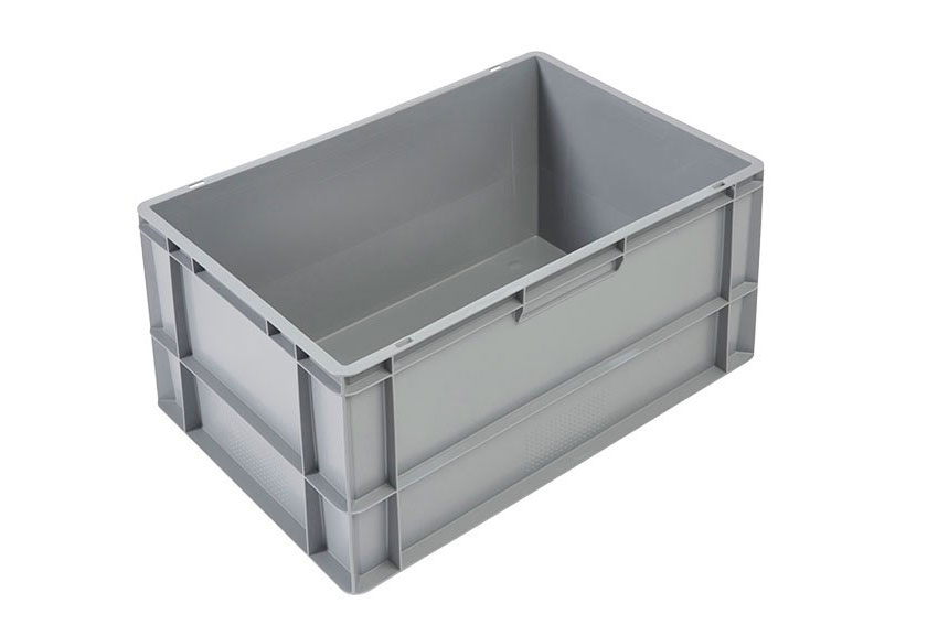 EN Bac gerbable Budget Grey 60l - 600x400x320mm - parois et fond fermés - poignées fermées 