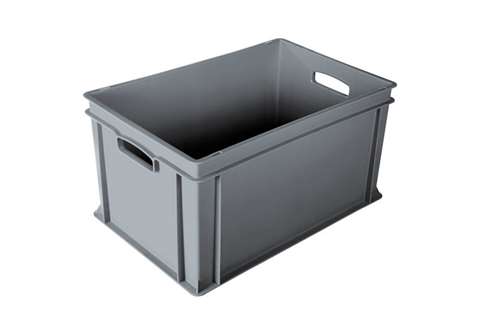 EN Stacking bin Classic 64l - 600x400x320mm - closed sides and bottom - open handles