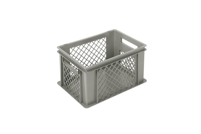 EN Stacking bin Classic 21l - 400x300x220mm - perforated sides and closed bottom 