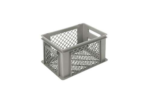 EN Stacking bin Classic 21l - 400x300x226mm - sides and bottom perforated - open handles