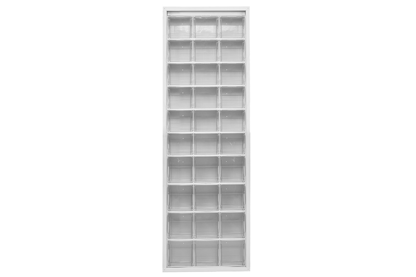Armoire murale en métal incl. 30 pcs Crystal box blocs-tiroirs basculants - 665x250x2000mm 
