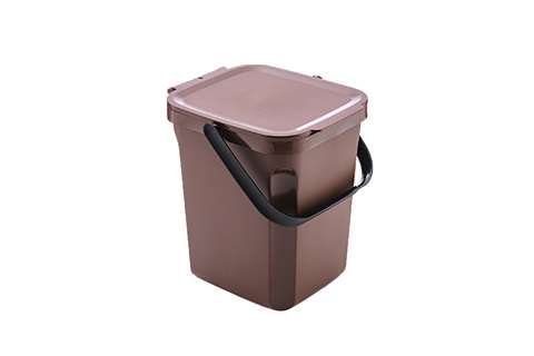 Biowaste container with hinged lid - with closed lid - 10l