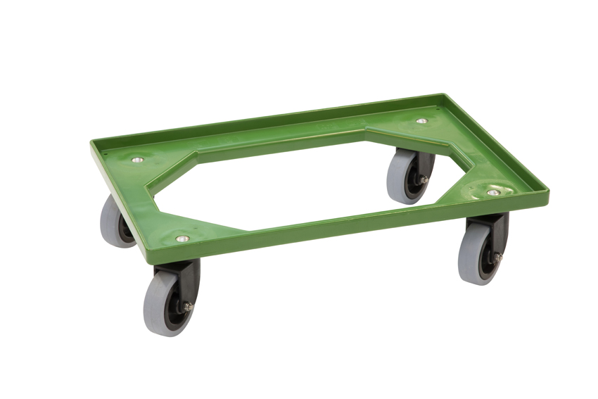 Transport undercarriage Food - 4 rubber swivel castors - ABS frame - PA forks 