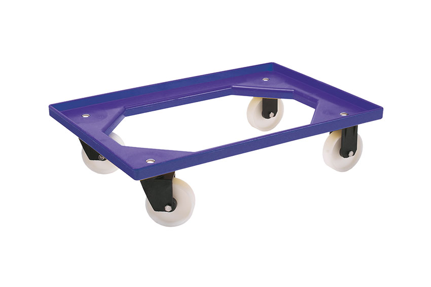 Transport undercarriage Food - 2 PA fixed + 2 PA swivel castors - ABS frame - PA forks 