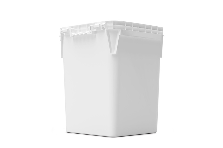 Fût carré à grande ouverture 46l - 375x370x475mm - corps Fold pack - homologué UN 