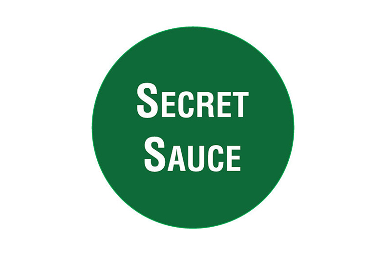 FEUILLE AVEC 24 ETIQUETTES - SECRET SAUCE 
