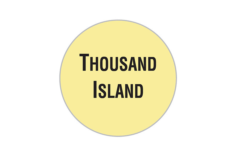 LABEL SHEET WITH 24 LABELS - THOUSAND ISLAND DRESSING 