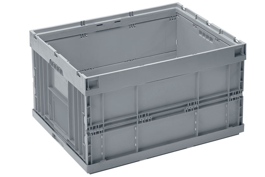 EN Folding crate Industry Line 169L - 800x600x450mm - without lid - closed 