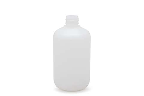 Rounded cylindrical bottle - 500ml - natural - cap exclusive