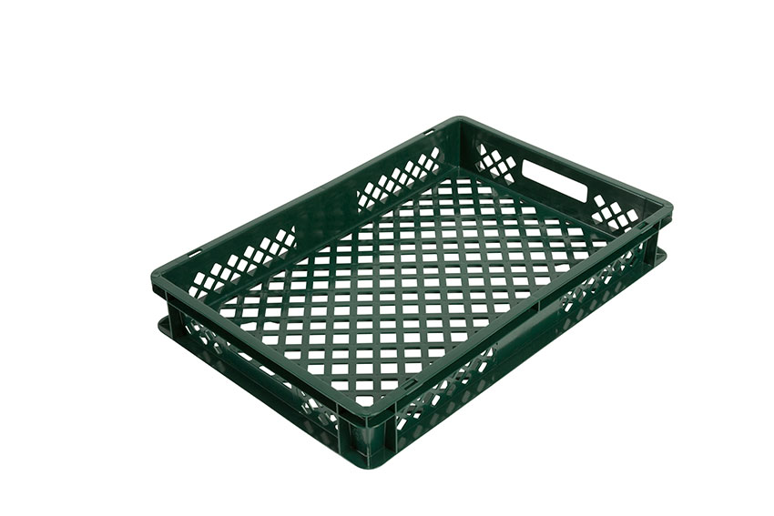 EN bac gerbable à pain 17l - 600x400x90mm - parois et fond perforés - 2 poignées ouvertes 