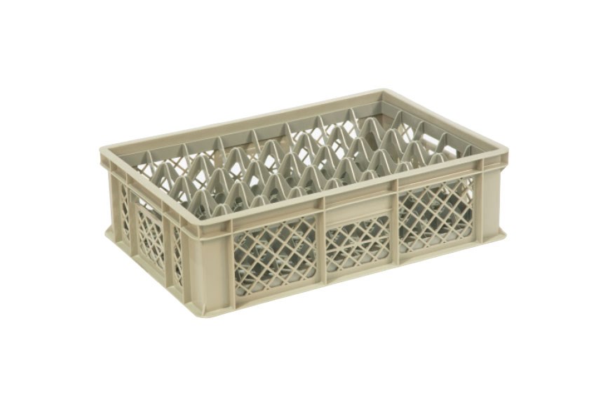 Glass rack 40 compartments 600x400x170mm - ø68mm - vented 