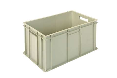 EN Stacking bin Gold Gold 64l - 600x400x320mm - closed sides and reinforced closed bottom