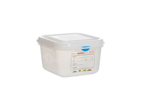 Gastronox 1/6 - profondeur 100mm - 1,7l - couvercle et clips inclus