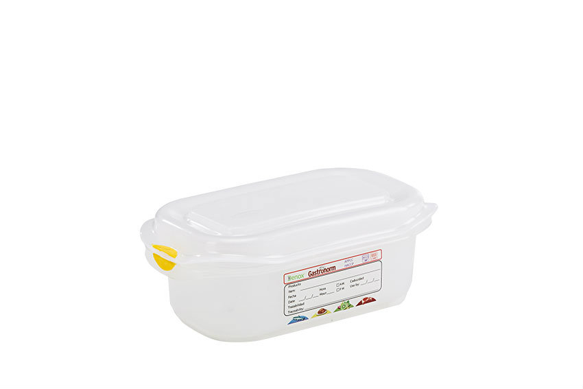 Gastronox 1/9 - profondeur 65mm - 0,6l - couvercle et clips inclus 