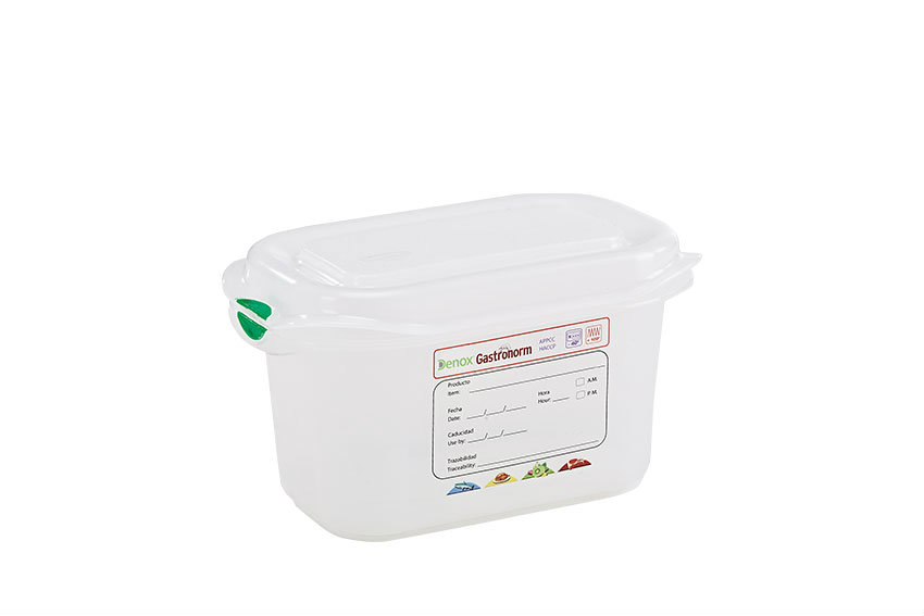Gastronox 1/9 - 100mm high - 1l - lid and clips included 