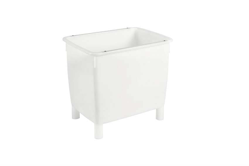 Bac de grand volume conique 210l - 790x605x685mm - sur 4 pieds 