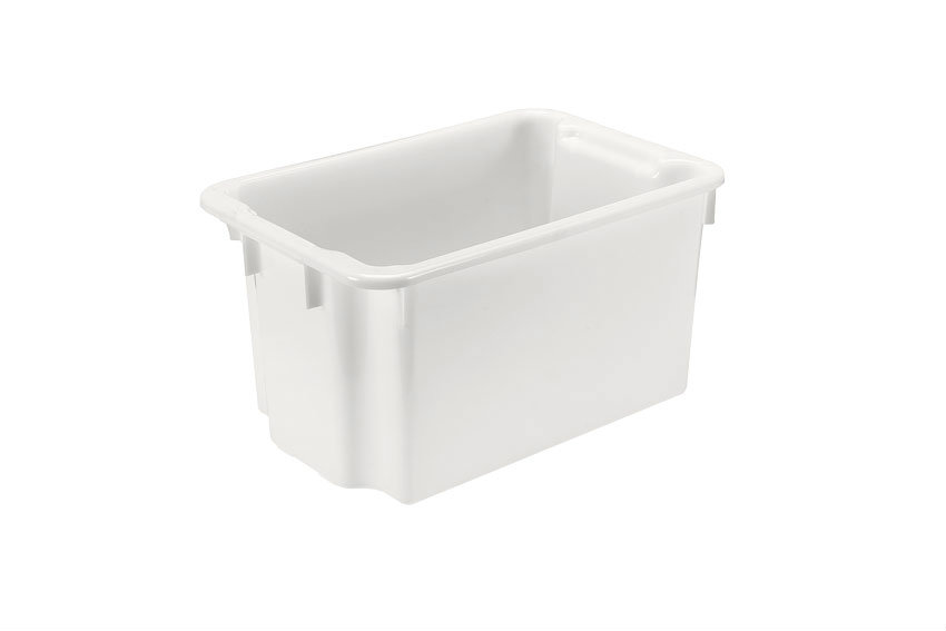 EN nest- and stackable transport crate 50l - 600x400x325mm - Rota - rounded corners 
