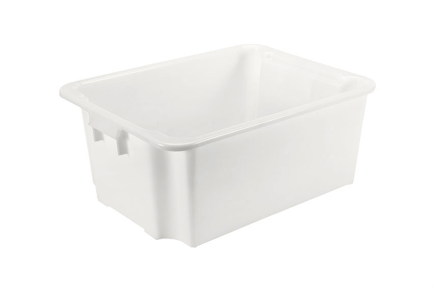 EN nest- and stackable transport crate 110l - 800x600x330mm - Rota - rounded corners 