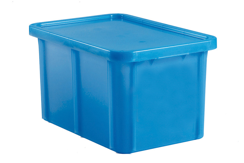 EN stackable transport crate Special 55l - 600x400x330mm - rounded corners - incl. lid 