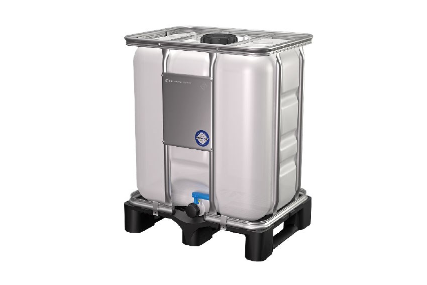 300l IBC un certified - 800x600x1000mm - synthetic pallet - fillopening ø150mm 