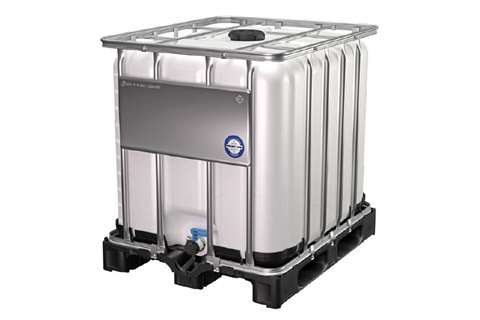 Conteneur IBC un 1000l - 1200x1000x1175mm - palette plastique - avec dégazeur