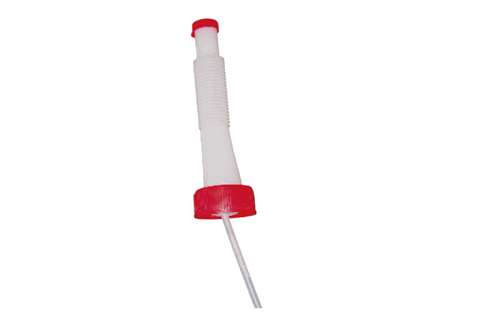 Din 61 screw cap for jerrycan - with flexible spout - red