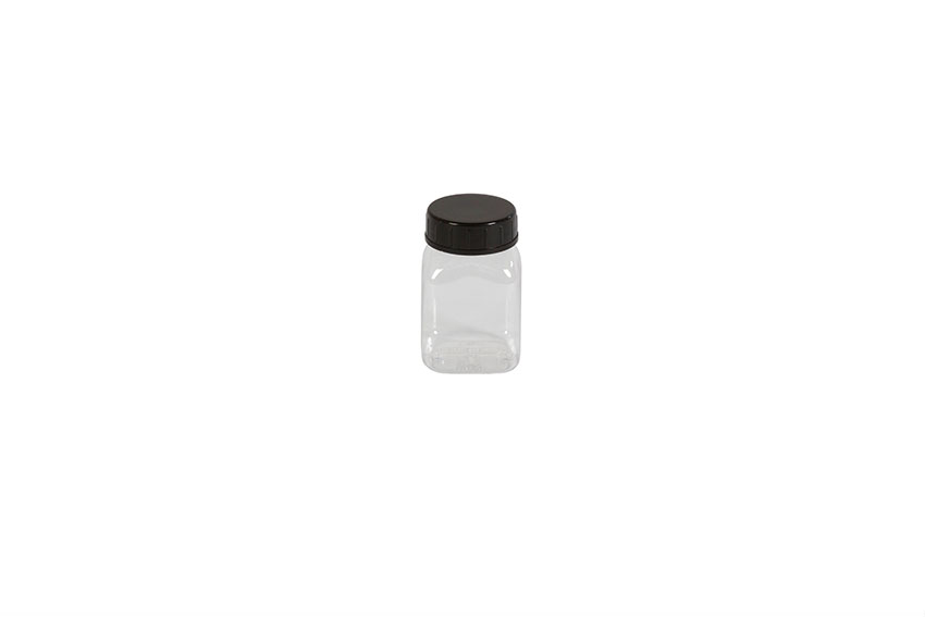 Square container wide opening - 50ml - serie 310 PVC/petg 