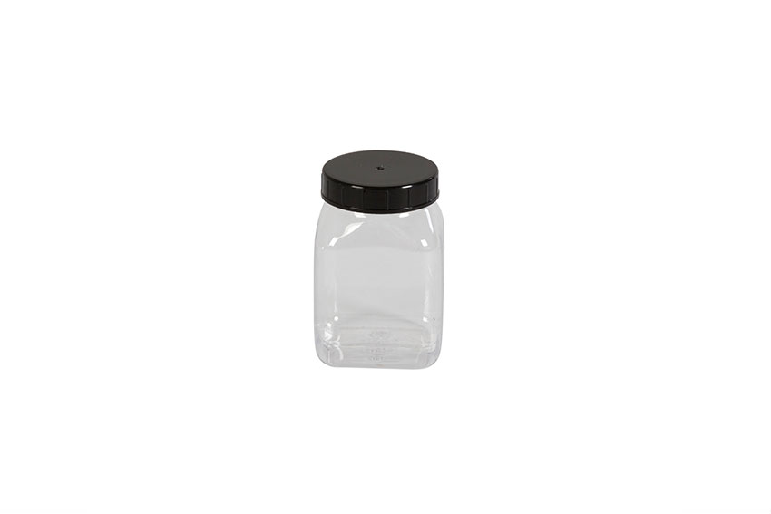 Square container wide opening - 200ml - serie 310 PVC/petg 
