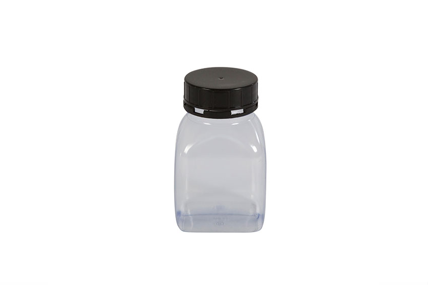 Square container wide opening - 300ml - serie 310 PVC - with sealable lid 