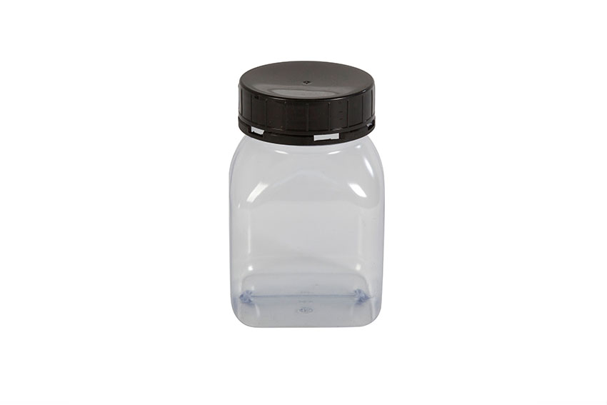 Square container wide opening - 500ml - serie 310 PVC - with sealable lid 