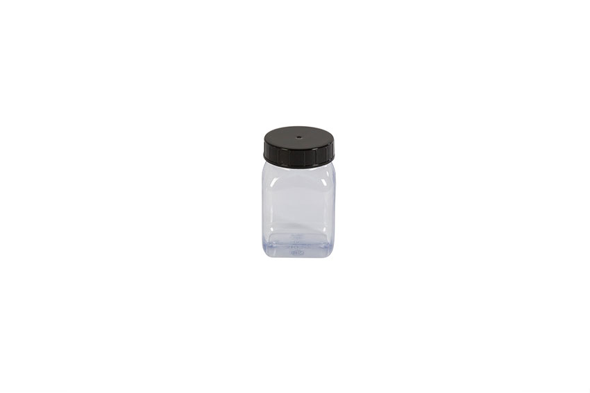Square container wide opening - 100ml - serie 310 PVC/petg 
