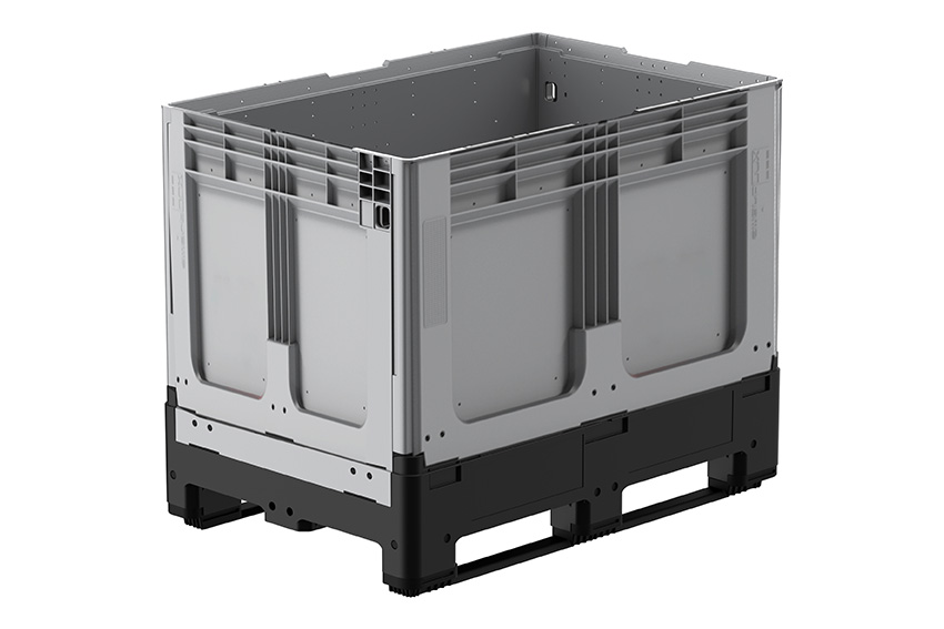 Logifold box 1200x800x958mm - 660l - fermé - 2 semelles 