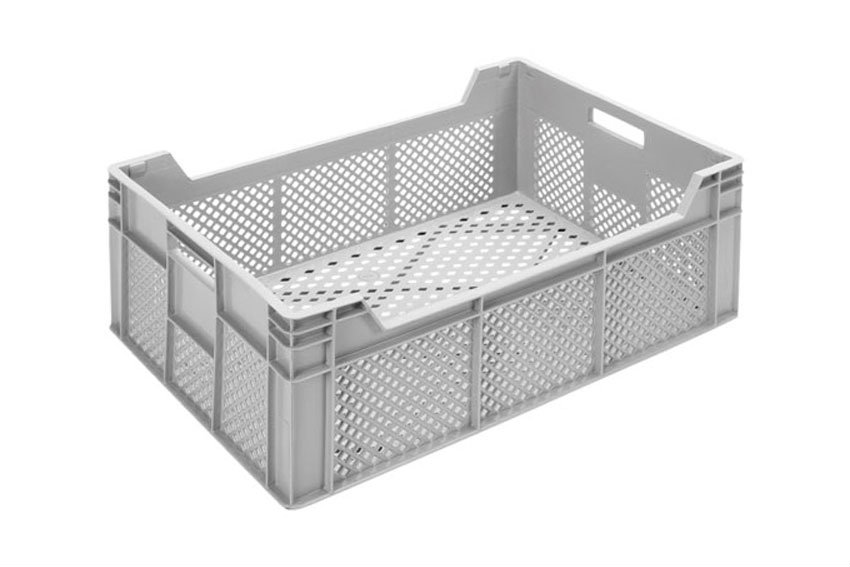 Stacking crate Multi 45l - 600x400x220mm - perforated sides and bottom 