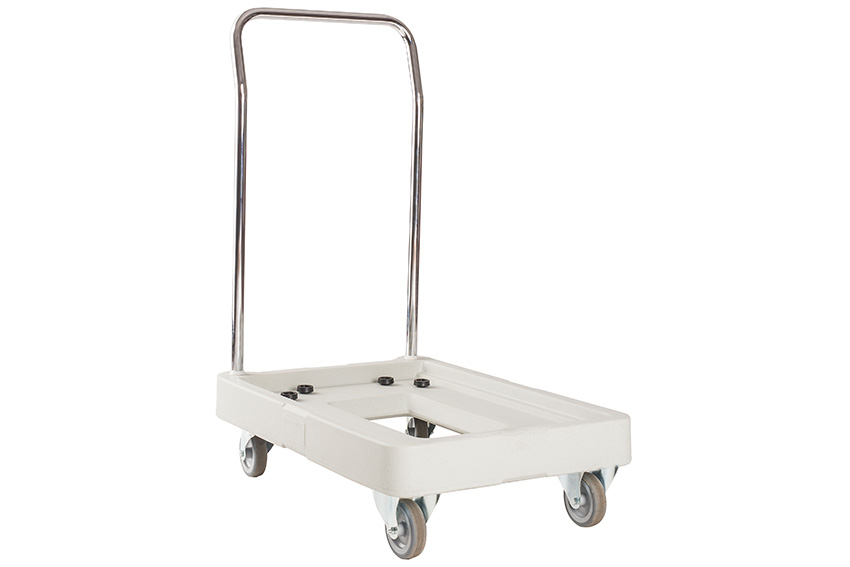 Smartdolly avec poignée chromée - 525x750x965mm - 2 roules pivotantes + 2 roules fixes 