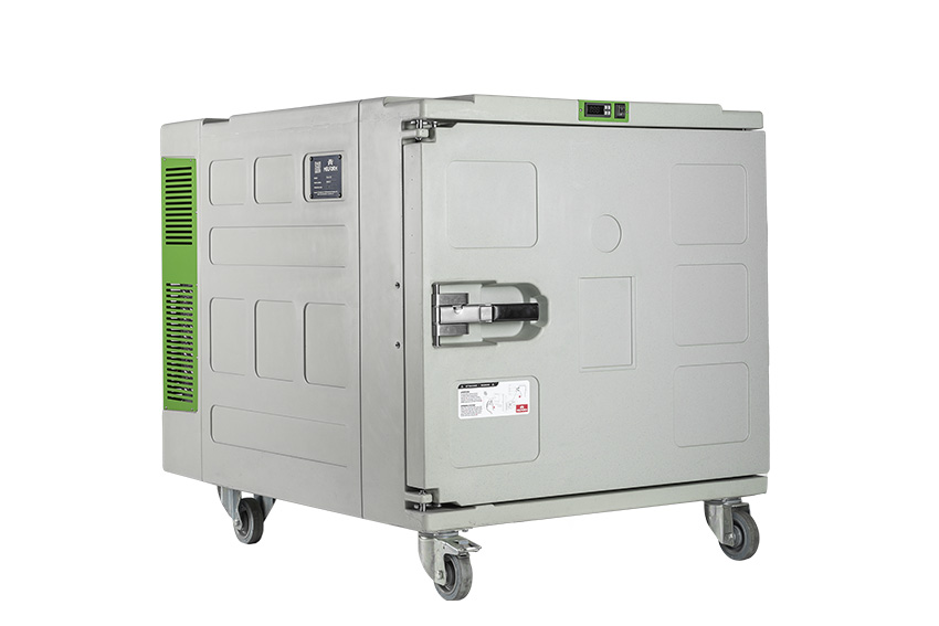 Conteneur conservation Koala Green 600 - 1400x1050x1165mm - froid ventilé - -25°C +10°C - 4 roues 