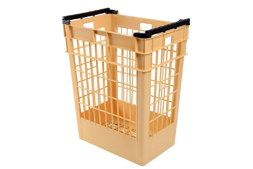 High bread basket 180l - 661x465x830mm - perforated sides and bottom - 4 open handles 