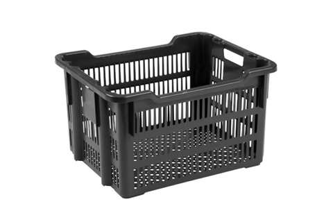 Panier empilable emboîtable 75l - 620x500x360/325mm - parois et fond perforés - régénéré