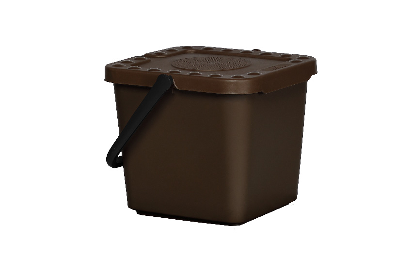 Organic waste container with flip lid - with perforated lid - 7l 