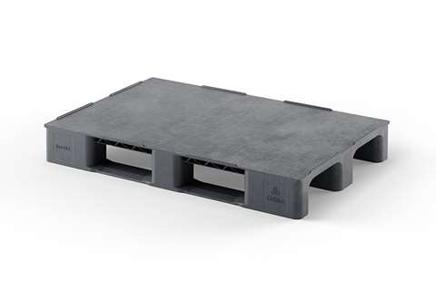 Comfort pallet - 1200x800x150mm - rec - closed deck - 3 skids