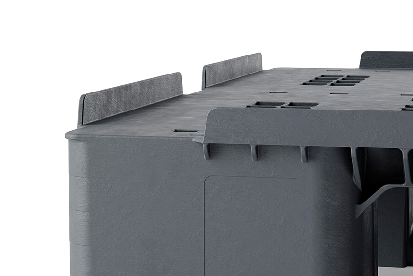 Classic pallet eu alt 1200x800x150mm - bord 22mm - plateau ajouré - 3 semelles 