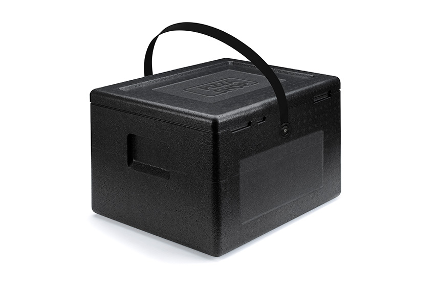 Conteneur isotherme Pizza Box 36l - 420x420x345mm - Polibox Pizza Boxshop avec poignée 