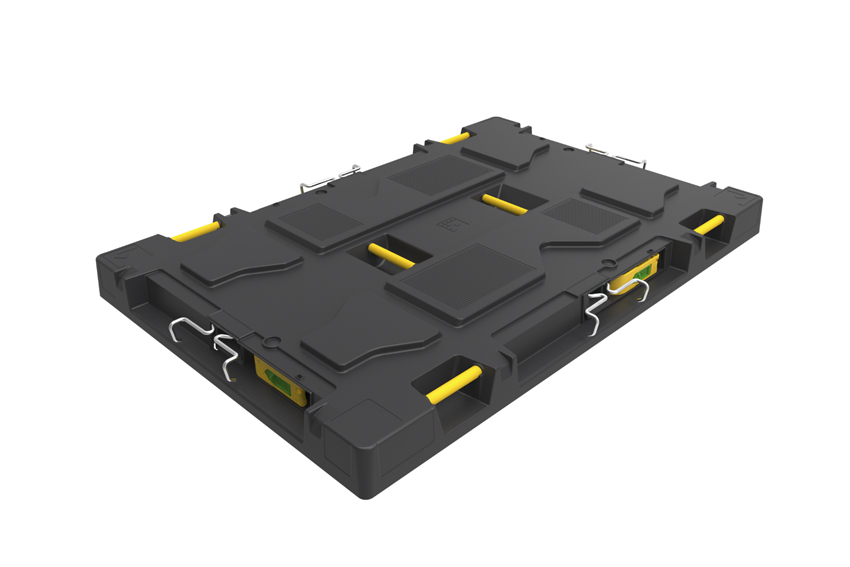 Couv. de palette 1222x822x118mm - Euro - 2 sangles d'arr. - pl en plastic 