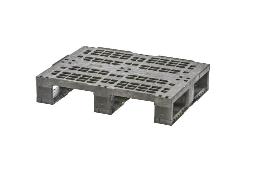 Export pallet - 800x600x160 mm - rec - 3 skids - open deck 