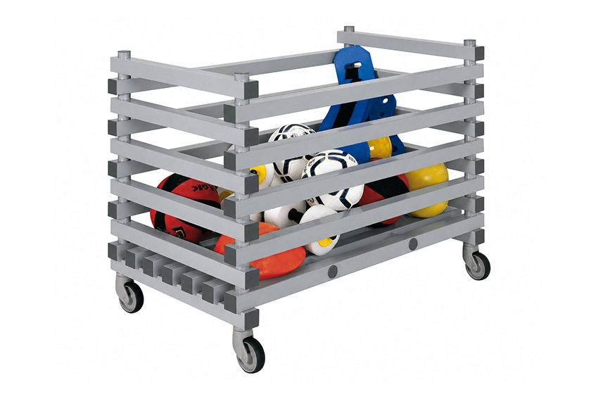 Chariot de stockage en plastique - 1200x700x930mm - ouverture 90 mm 