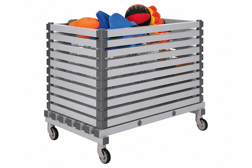 Chariot de stockage en plastique - 1200x700x940mm - ouverture 20 mm 