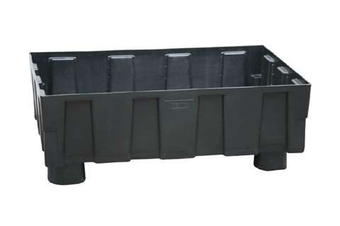 Euro-pe 250l retention bin - on feet - without grid