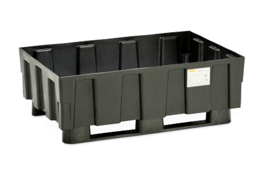 Euro-pe 250l retention bin - 2 skids - excl grid 