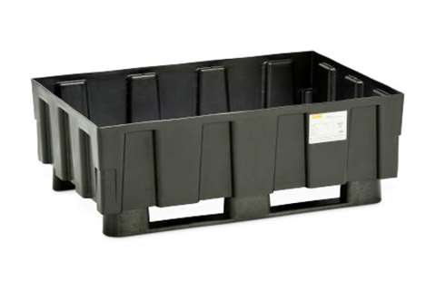Euro-pe 250l retention bin - 2 skids - excl grid